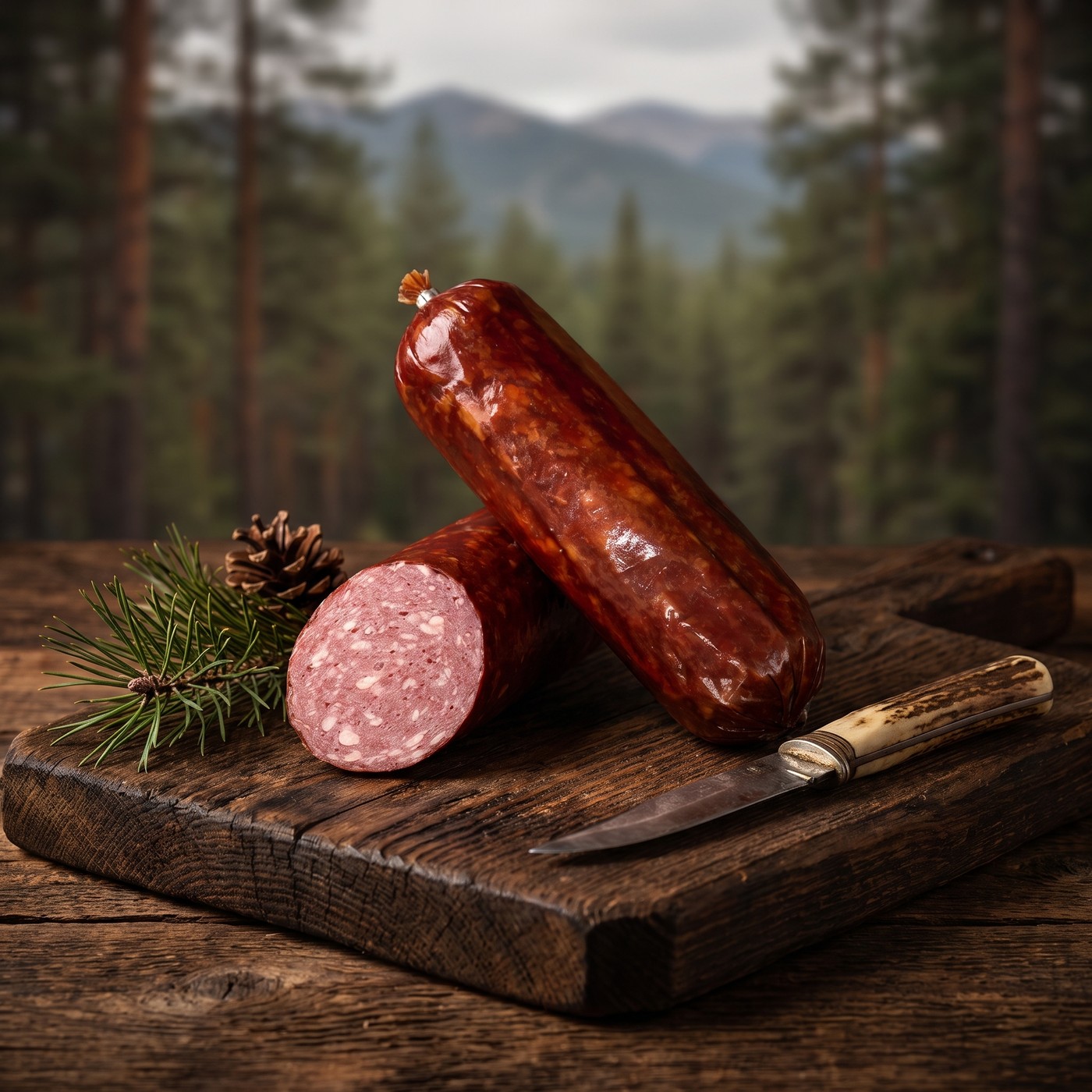 Колбаса полукопченая из мяса Сарлыка Фирменная Бай Алтай