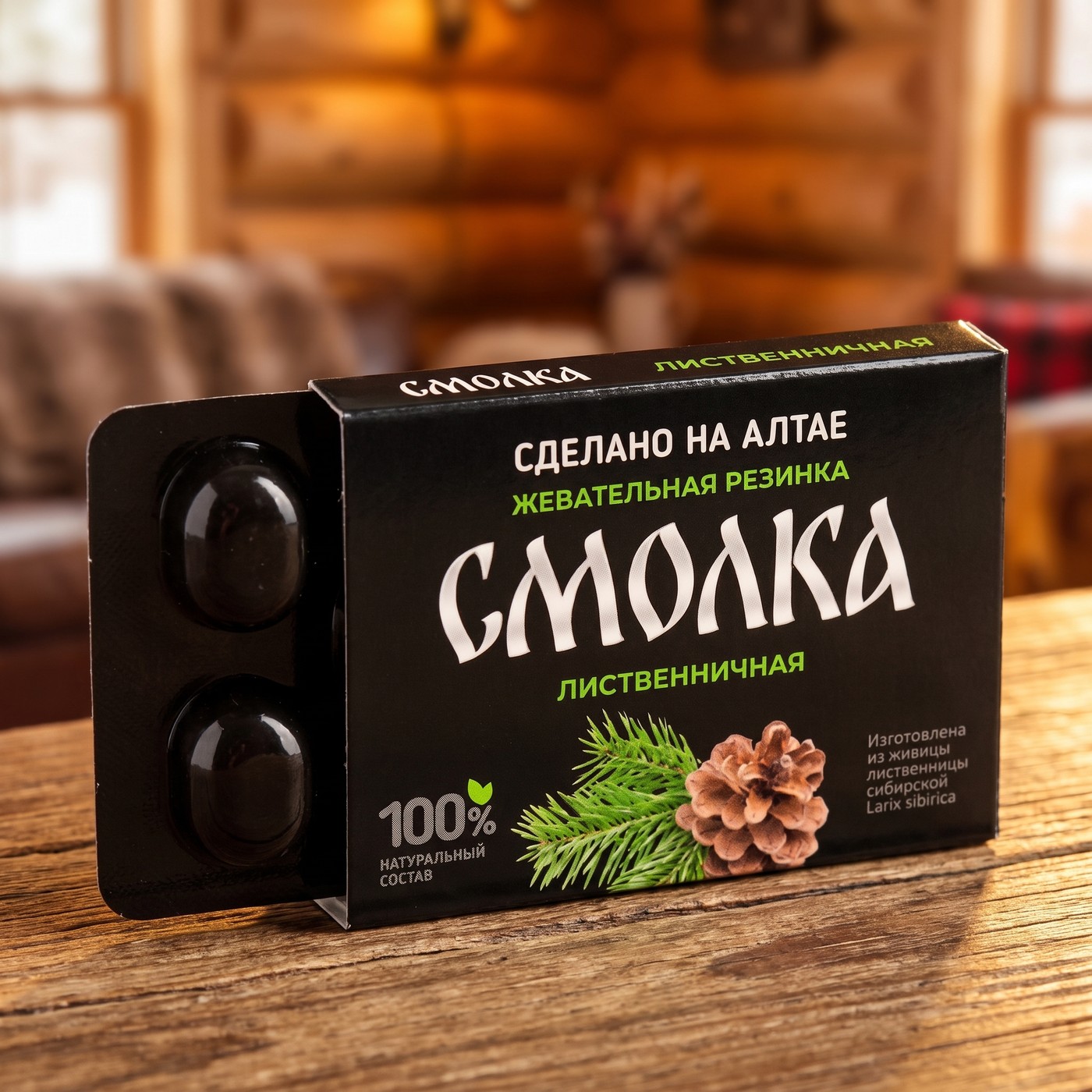 Резинка жеват. "Смолка таежная , №5 по 0,8 г