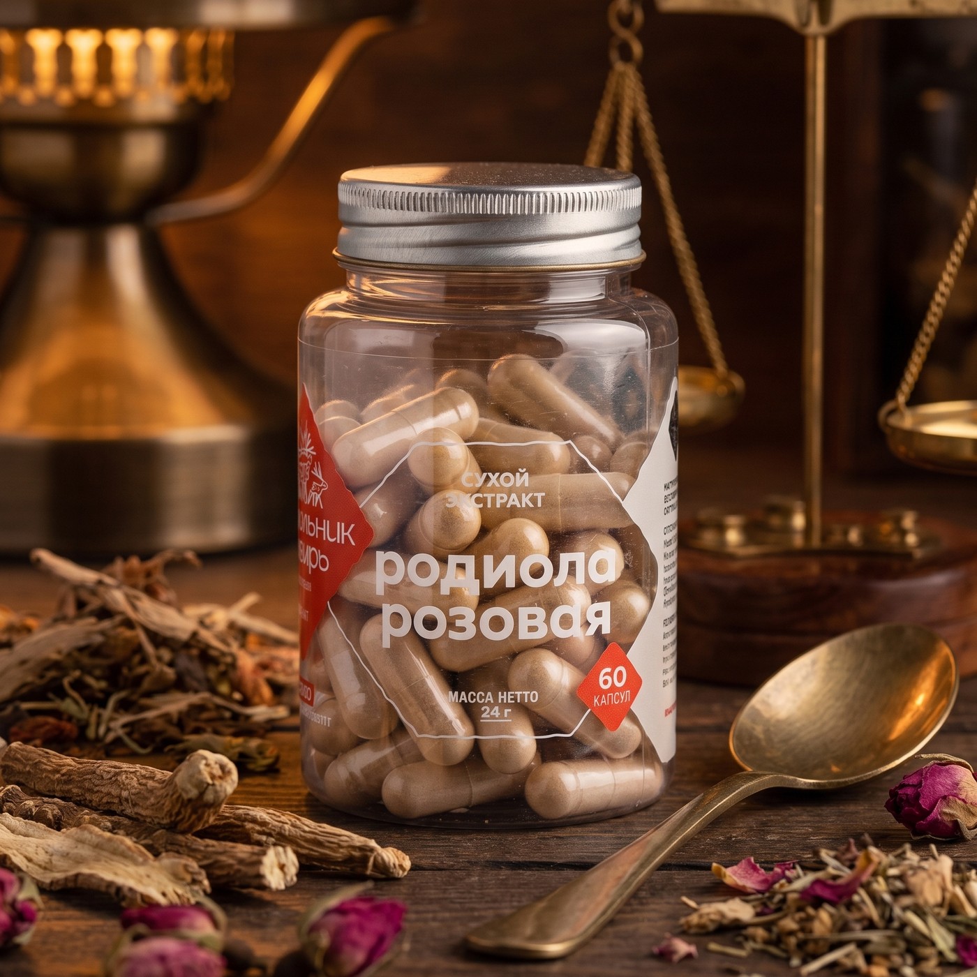 Родиола розовая экстракт, 60 капсул, 22 г