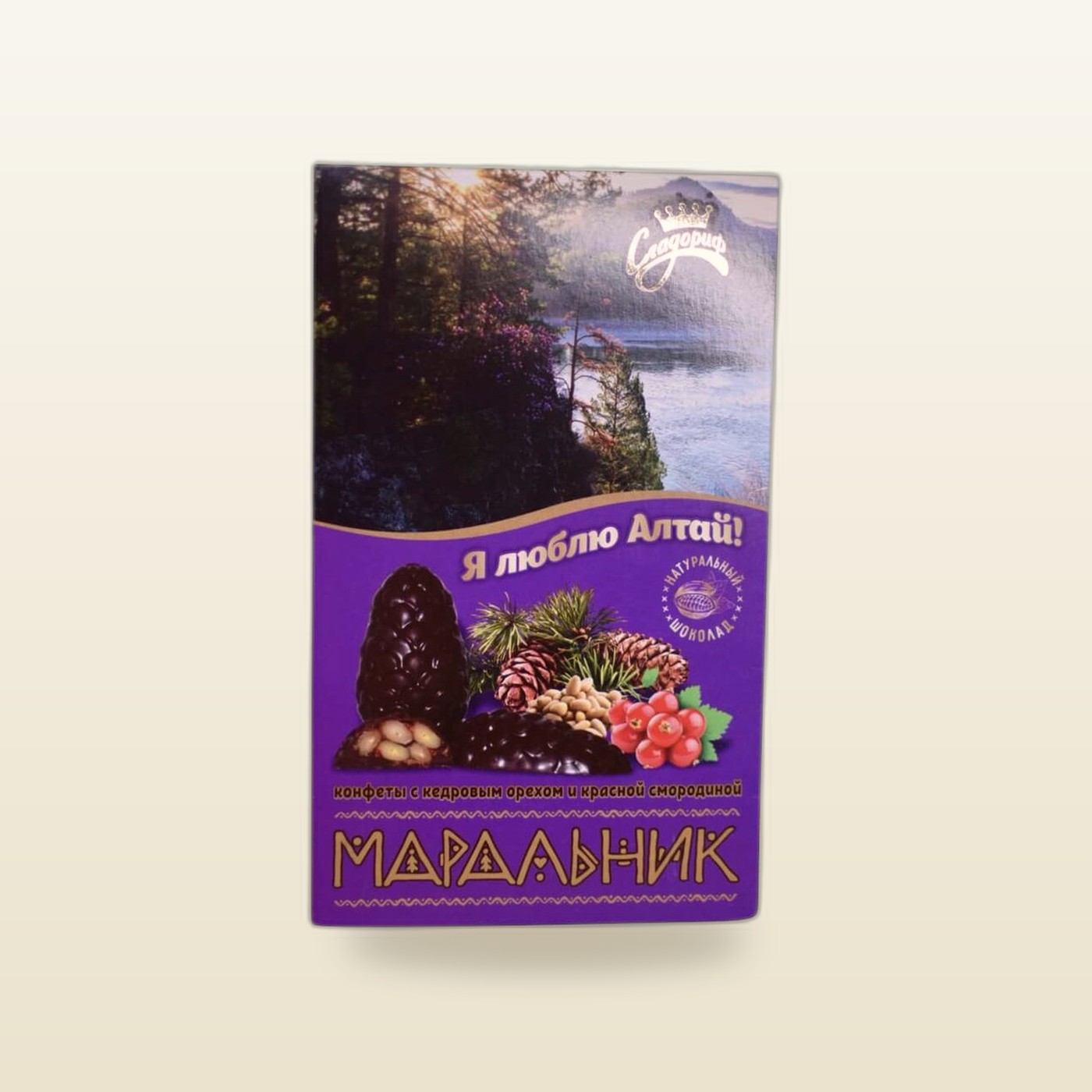Я люблю Алтай Маральник кедровый орех с красной смородиной 80гр